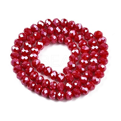 Electroplate Glass Beads Strands EGLA-A044-P6mm-A15-1