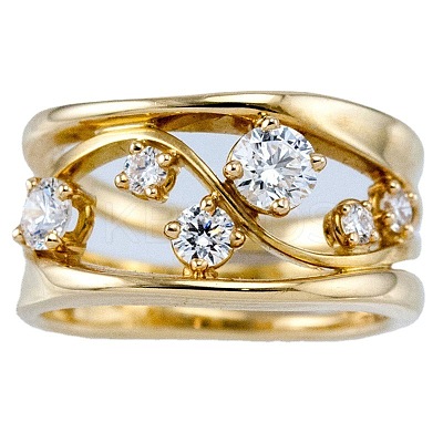 Alloy and Crystal Rhinestone Finger Rings FS-WG8CE30-01-1