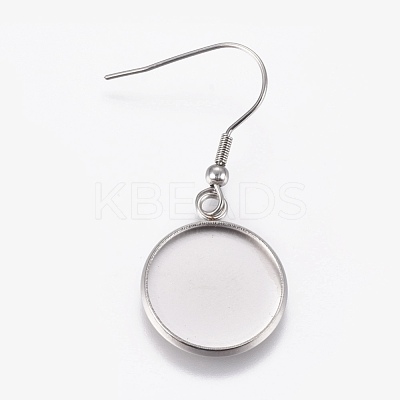 304 Stainless Steel Dangle Earrings EJEW-WH0001-A01-1