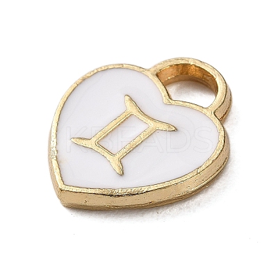 (Defective Closeout Sale: Enamel Yellowing) Golden Alloy Enamel Charms ENAM-XCP0001-47C-1