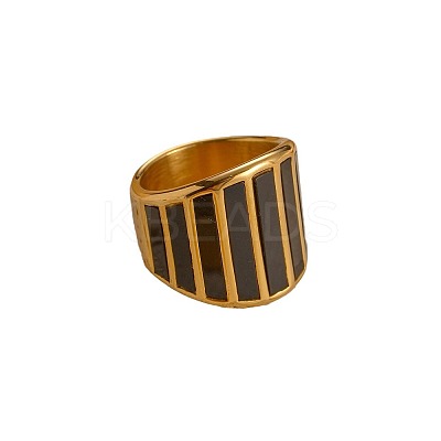 304 Stainless Steel with Natural Shell Finger Rings FS-WG31488-05-1