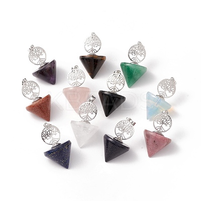 Natural & Synthetic Gemstone Pendants G-E150-04P-1