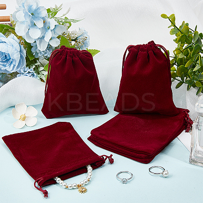 20Pcs Rectangle Velvet Drawstring Pouches TP-BBC0001-03B-01-1