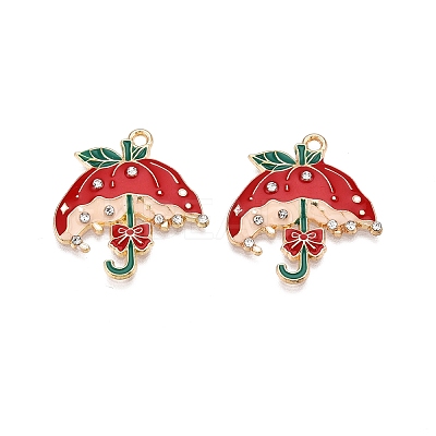 Rack Plating Alloy Enamel Pendants ENAM-N056-424-1