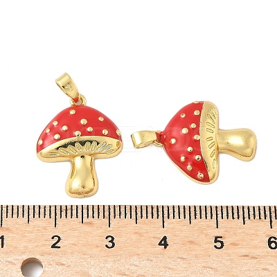 Brass Enamel Pendants KK-B139-22G-01-1