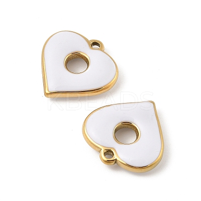 304 Stainless Steel Enamel Pendants STAS-P380-06G-03-1