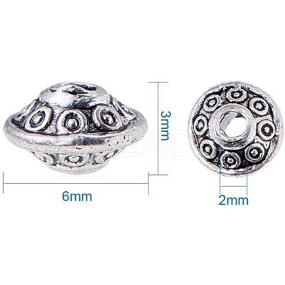 Tibetan Style Alloy Spacer Beads TIBEB-PH0004-06AS-1