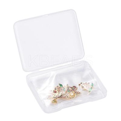 8Pcs 4 Style Real 18K Gold Plated Fruit Theme Brass Micro Pave Cubic Zirconia Pendants ZIRC-ZZ0001-06G-1