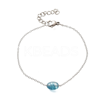 304 Stainless Steel  Link Bracelets for Women BJEW-Z087-02P-1