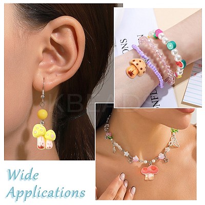 30Pcs 5 Styles Resin Pendants RESI-CJ0005-20-1