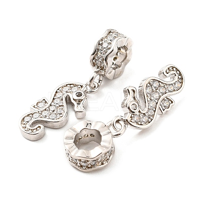 Brass Micro Pave Cubic Zirconia Pendents KK-M247-17P-1