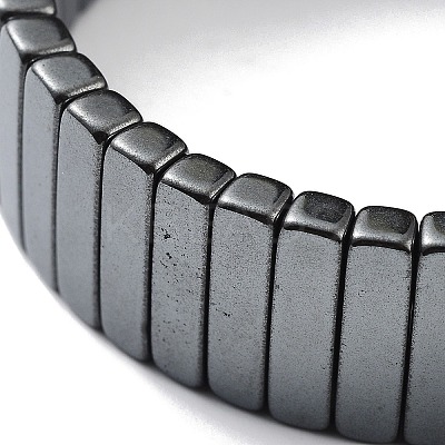 Non-Magnetic Synthetic Hematite Beaded Stretch Bracelets BJEW-H589-02D-1