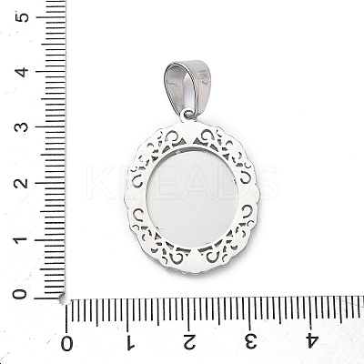 316 Surgical Stainless Steel Rhinestone Pendants STAS-P412-08P-1