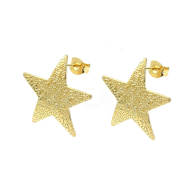 304 Stainless Steel Stud Earring Findings Ion Plating(IP) STAS-L024-002G-02-1