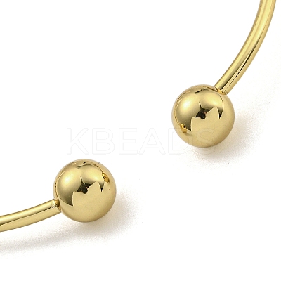 PVD Vacuum Plating 202 Stainless Steel Heart Charm Open Cuff  Bangles for Women BJEW-M317-02G-1