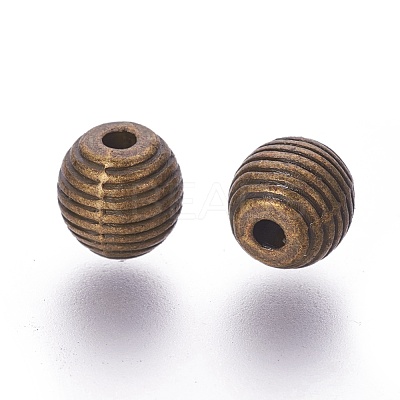 Tibetan Style Alloy Beehive Beads PALLOY-6662-AB-NR-1