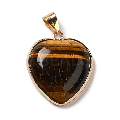 Natural Tiger Eye Pendants G-K335-04G-14-1