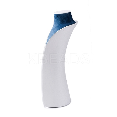 Bust Shaped PU Leather Jewelry Display Stands for Necklaces AJEW-A068-03C-1