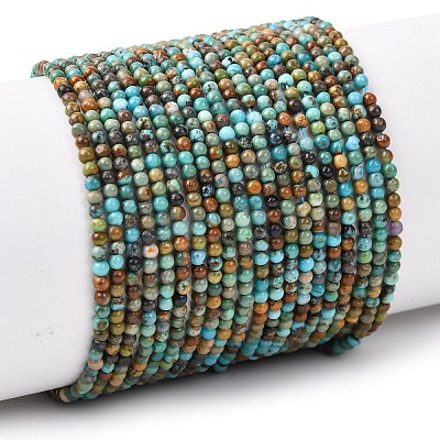 Natural African Turquoise(Jasper) Beads Strands X-G-K366-G01-2mm-1