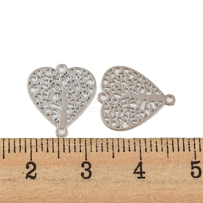Rack Plating Brass Hollow Out Tree Connector Charms LS-KKC-D001-28P-1