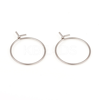 316L Surgical Stainless Steel Hoop Earring Findings STAS-G229-06P-1