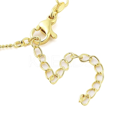 Brass Micro Pave Clear Cubic Zirconia Satellite Chain Locket Pendant Necklaces for Women LS-NJEW-M009-03G-B-1