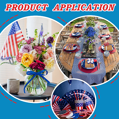 4 Styles Polyester Grosgrain Ribbon & Striped Ribbon OCOR-PH0004-64-1