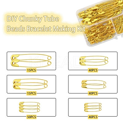00#~4# 200Pcs 6 Style Iron Safety Pins Sets NEED-YW0001-01-B-1