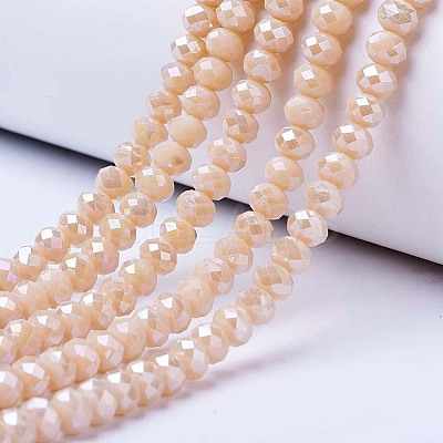 Electroplate Glass Beads Strands EGLA-A034-P10mm-B02-1