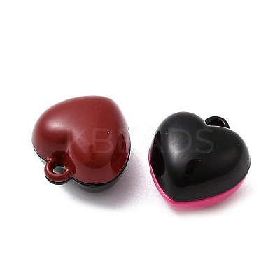 Spray Painted Alloy Heart Charms FIND-C075-07-1