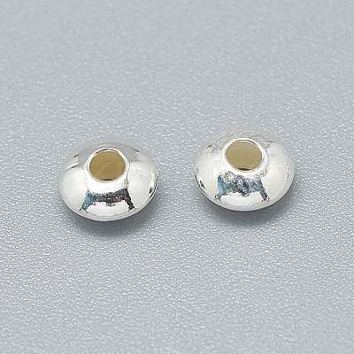 925 Sterling Silver Spacer Beads X-STER-T002-207S-1