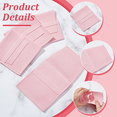 Velvet Jewelry Flap Pouches ABAG-WH0038-43G-1