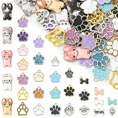 30Pcs 15 Styles Alloy Charms FIND-YW0006-54-1