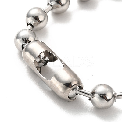 Tarnish Resistant 304 Stainless Steel Ball Chain Necklace & Bracelet Set STAS-D181-02P-02A-1