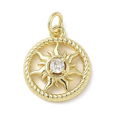 Brass Micro Pave Cubic Zirconia Pendants LS-KK-L248-15G-04-1