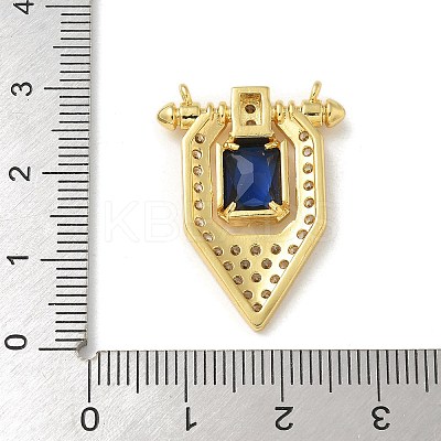 Brass Micro Pave Colorful Cubic Zirconia Pendants KK-U046-04G-01-1