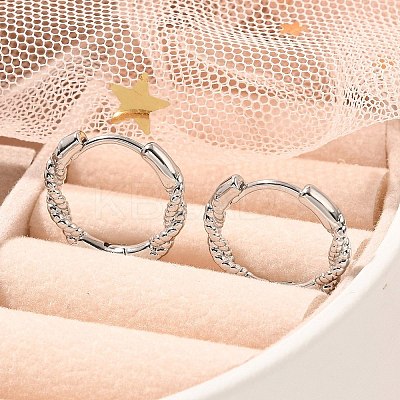 Rack Plating Twist Brass Hoop Earrings EJEW-H143-21P-1