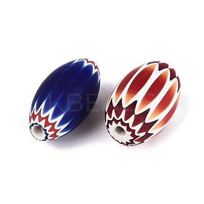 Handmade Millefiori Glass Barrel Beads LA-N002-28-1