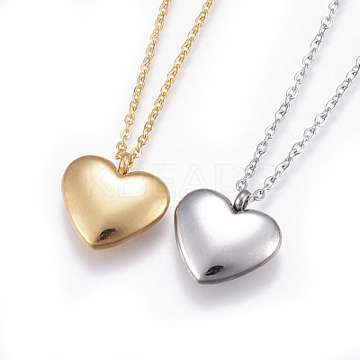 304 Stainless Steel Pendant Necklaces NJEW-E141-43-1