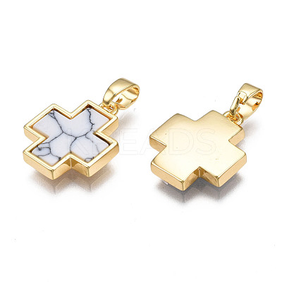Real 18K Gold Plated Brass Pendants KK-N233-172A-01A-1