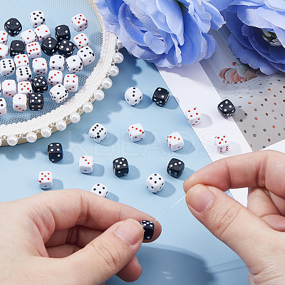 210Pcs 3 Colors Acrylic Beads FIND-HS0001-45-1