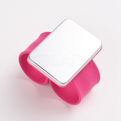 Magnetic Silicone Wrist Strap Bracelet X-BJEW-WH0009-09B-1