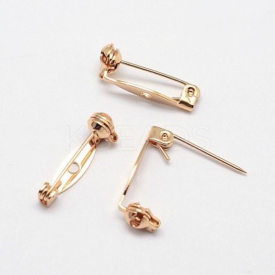 Grade AAA Brass Brooch Findings KK-E711-081G-NR-1