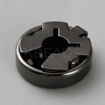Flat Round Brass Button Covers Settings KK-WH0079-193A-B-1