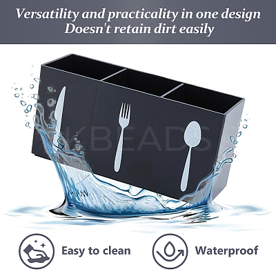 1Pc Plastic Tableware Storage Display Holder ODIS-DC0001-13B-1