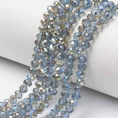 Electroplate Glass Beads Strands EGLA-A034-T4mm-K02-1