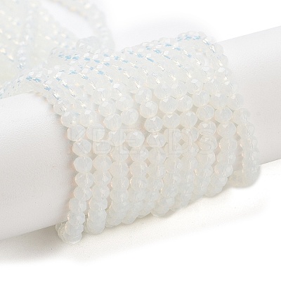 Faceted Clear Glass Rondelle Bead Strands X-GLAA-F001-3x2mm-23-1