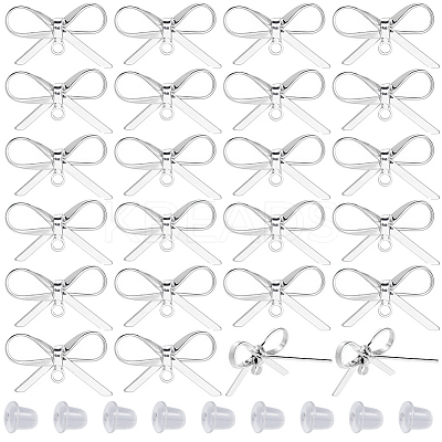 20Pcs Brass Stud Earring Findings KK-SC0008-01S-1