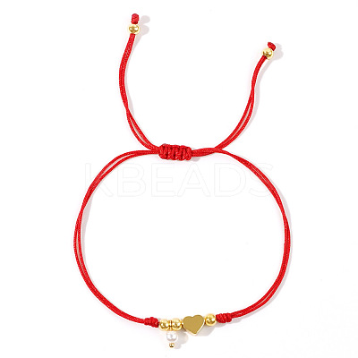 Bohemian Style Color Faux Pearl Heart Copper Bead Women's Bracelet Jewelry CS9892-1-1