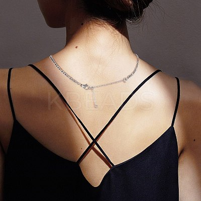Anti-Tarnish 3Pcs 3 Style Rhodium Plated 925 Sterling Silver Chain Extender FIND-SZ0001-74P-1